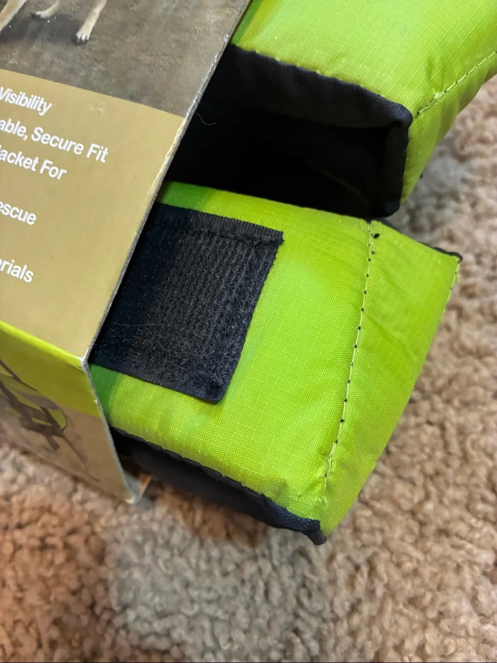 Outward Hound Small Pet Lifejacket in Lime Green and Black
